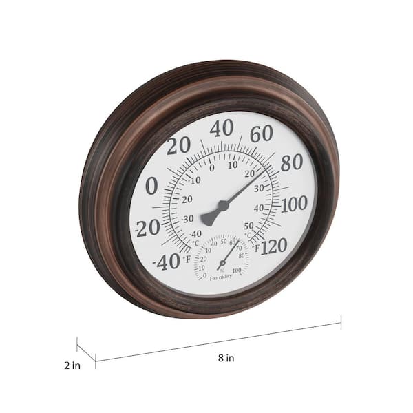 16 LARGE INDOOR OUTDOOR WALL THERMOMETER Weather Resistant Hanging Analog  Gauge
