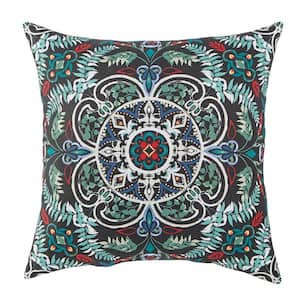 18 in. x 18 in. Hamuera Medallion Square Outdoor Throw Pillow