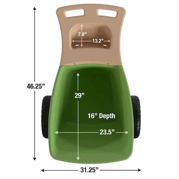 Easy Haul Green Wheelbarrow