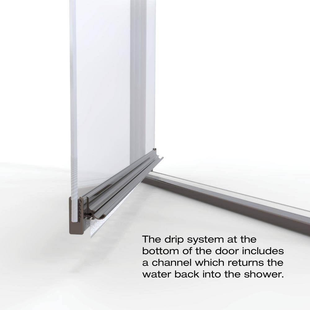 Armon Oil Rubbed Bronze Clear Glass Semi-Frameless Pivot Shower Door
