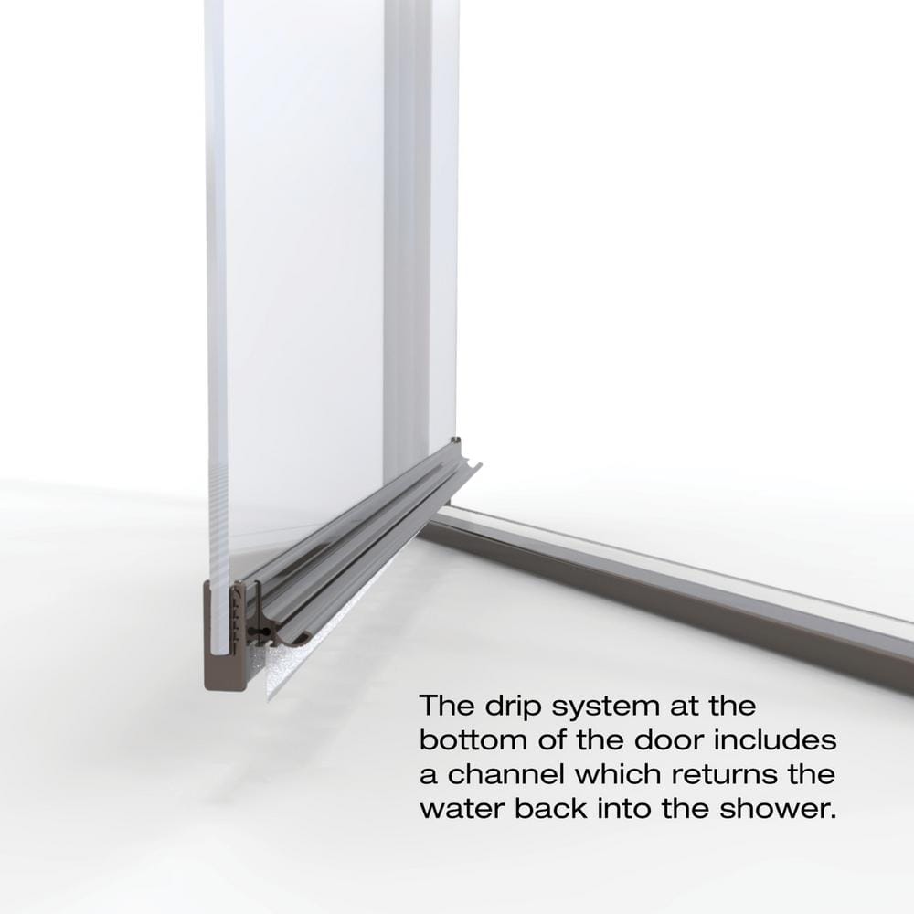 Armon Oil Rubbed Bronze Semi-Frameless Pivot Shower Door with Clear Glass