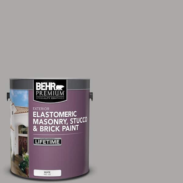 BEHR PREMIUM 1 gal. #PPU18-14 Cathedral Gray Elastomeric Masonry, Stucco and Brick Exterior Paint
