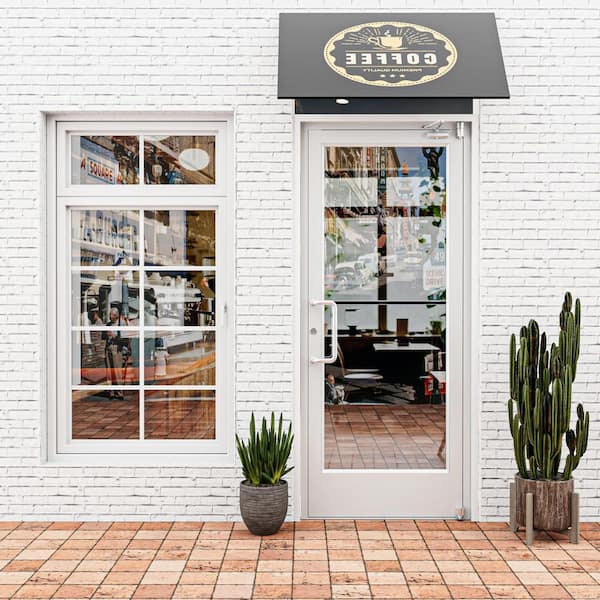 36 in. x 84 in. Left Hand/Outswing Anodized Aluminum Silver Prehung Commercial Door