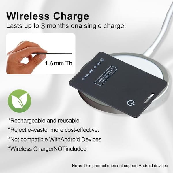 Wallet Tracker Carte Rechargeable (iOS Uniquement), 100dB