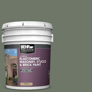 5 gal. #PPU10-19 Conifer Green Elastomeric Masonry, Stucco and Brick Exterior Paint