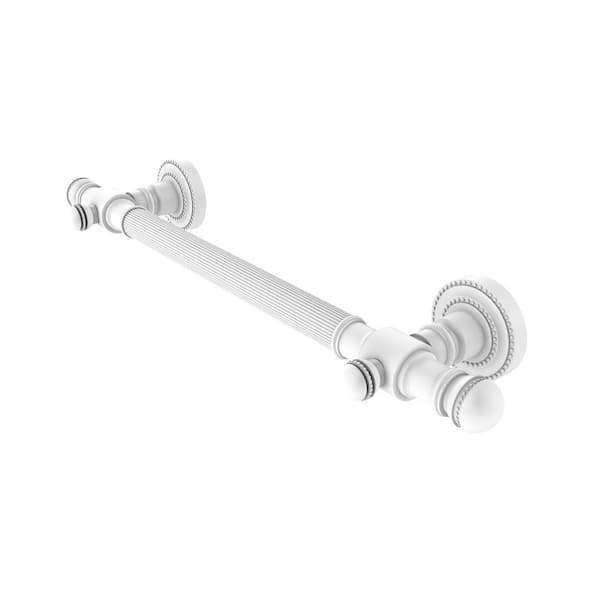 Allied Brass 24 in. Grab Bar Reeded in Matte White