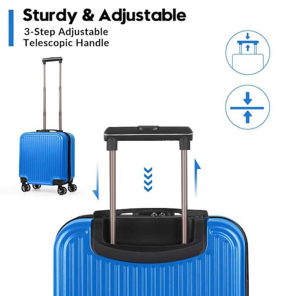 HIKOLAYAE 1-Piece Dark Blue ABS Plastic Hardside with Spinner
