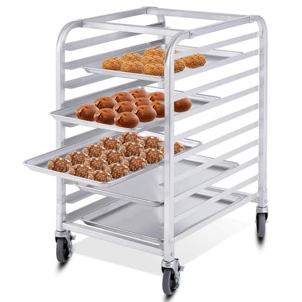 Channel Aluminum Pan Rack With Poly-Top - 42L x 25W x 31 1/4H