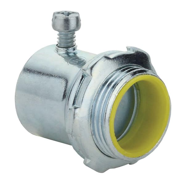 Commercial Electric 1-1/2 in. Electrical Metallic Tubing (EMT) Set-Screw Connector with Insulated Throat
