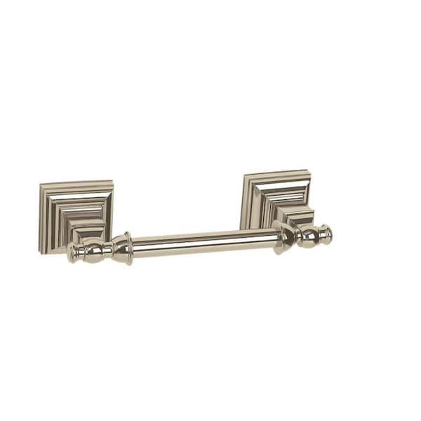 Amerock Markham Pivoting Double Post Tissue Roll Holder in Polished Nickel