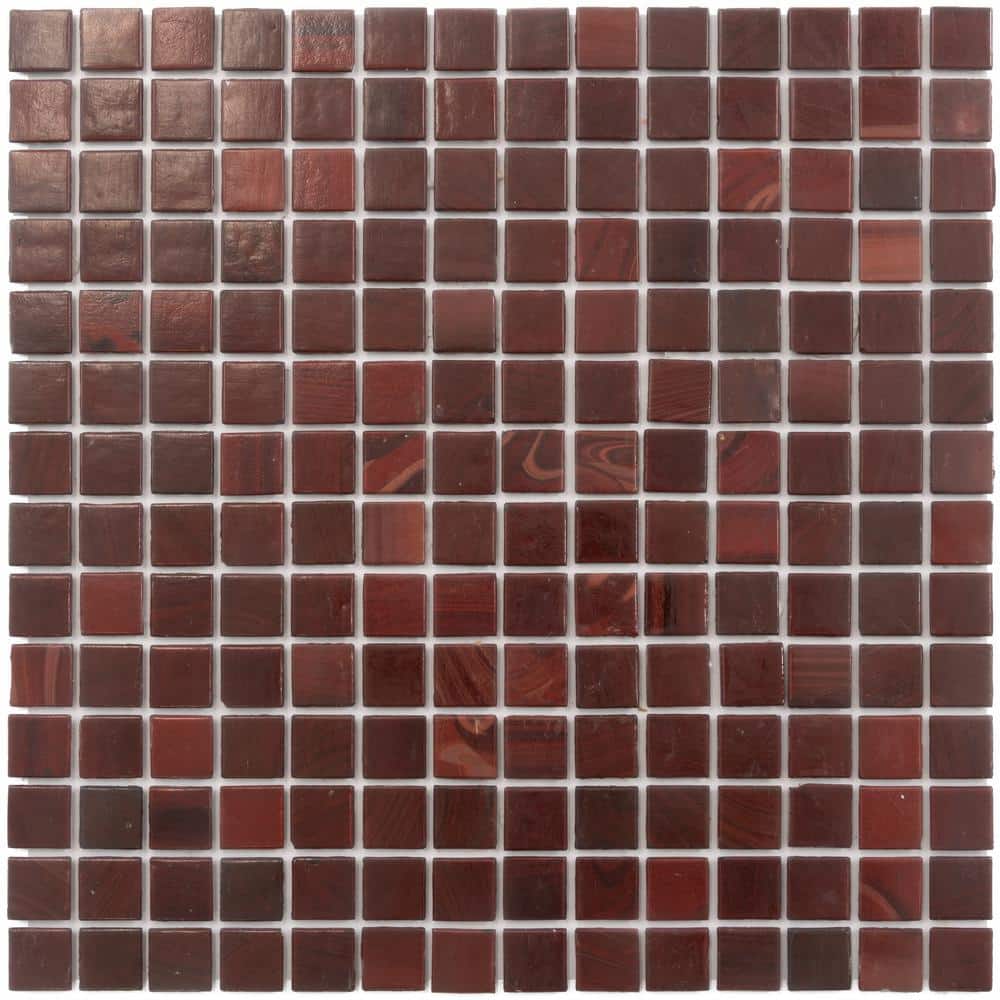Ruby Red 12" x 12" Glossy Glass Mosaic Tile