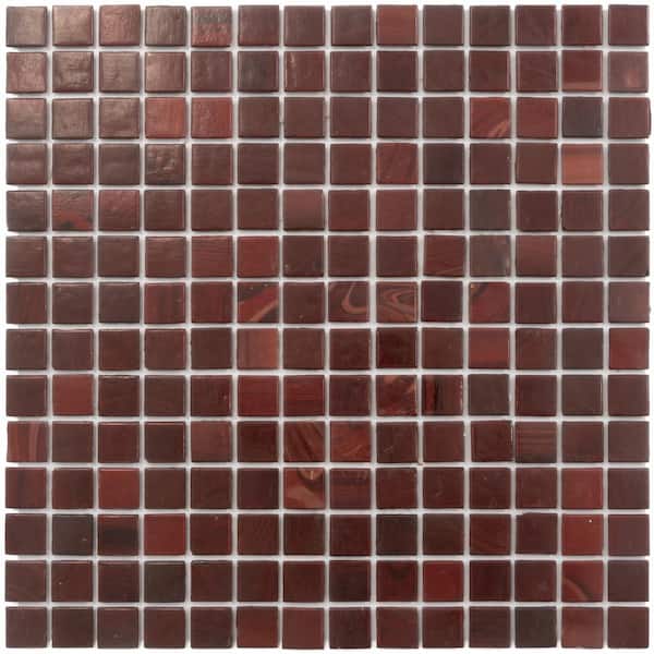 Apollo Tile Dune Glossy Ruby Red 12 in. x 12 in. Glass Mosaic Wall and Floor Tile (20 sq. ft./case) (20-pack)