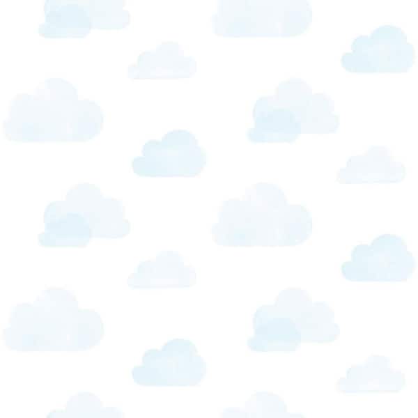 Chesapeake Blue Irie Clouds Matte Non-Pasted Wallpaper Sample