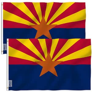Fly Breeze 3 ft. x 5 ft. Arizona State 2-Sided Flag Banner with Brass Grommets and Canvas Header (2-Pack)