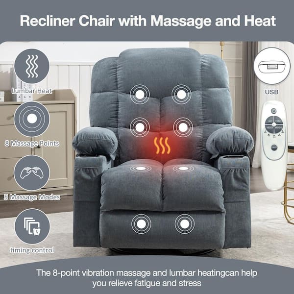 Heated rocker recliner hotsell