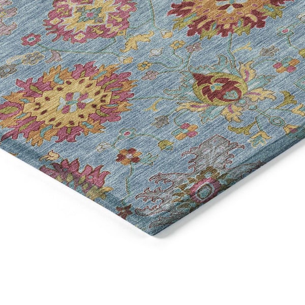 Chantille Machine Washable Indoor/Outdoor Abstract ACN2288 Blue 3 ft. x 5 ft. Area Rug