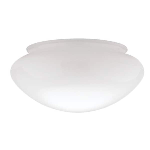 Westinghouse 3-3/4 in. Handblown White Mushroom Shade with 6 in. Fitter and 7-1/2 in. Width