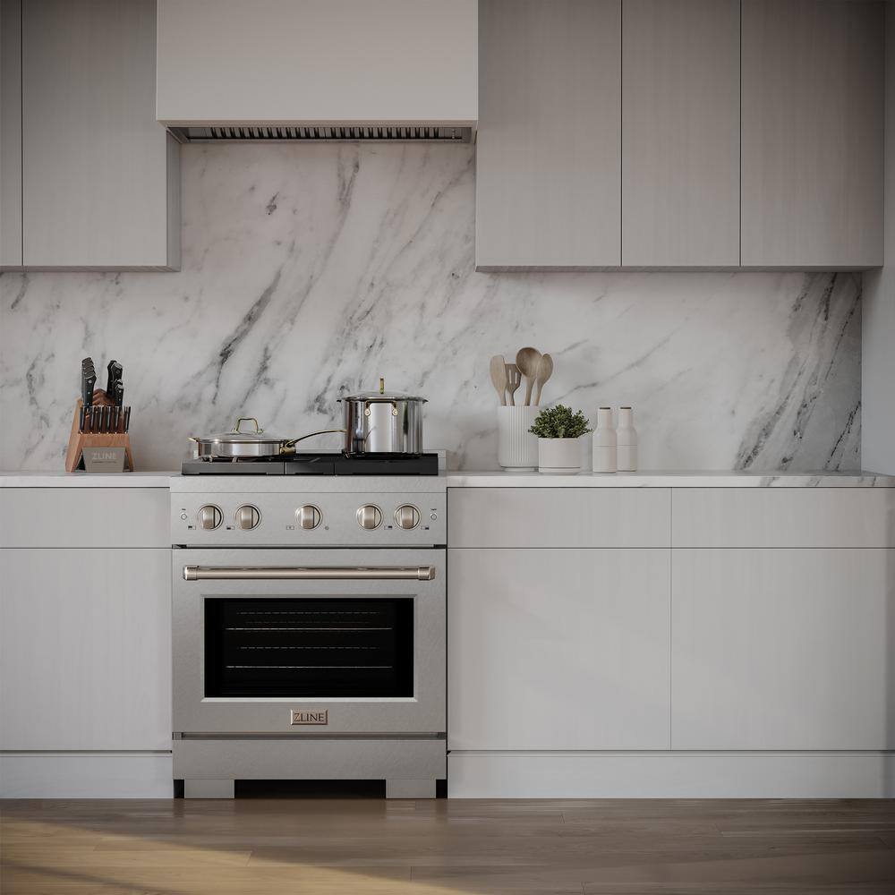 ZLINE 30" Stainless Steel Freestanding Gas Range with Convection Oven