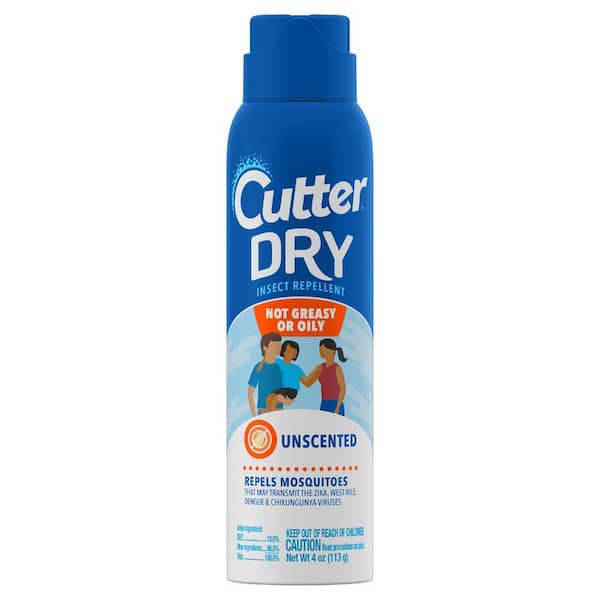 Cutter 4 oz. Dry Mosquito Insect and Repellent Aerosol Spray