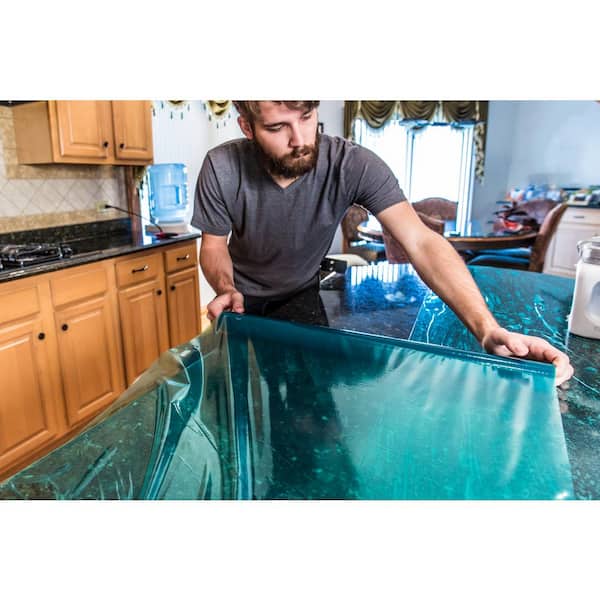 Countertop Protection Film, 24 inch x 600', Made in USA, Self Adhesive  Clear Countertop Protector, Clean Removal Surface Protection Film for  Kitchen