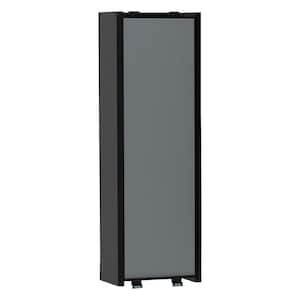 10 in. W x 30 in. H Rectangular Aluminum Bathroom Medicine Cabinet with Mirror, Adjustable Mirrored Glass Shelf-Black