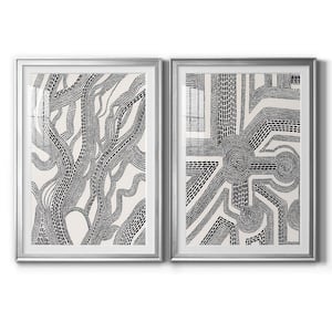 Dots and Dashes I by Wexford Homes 2-Pieces Framed Abstract Paper Art Print 22.5 in. x 30.5 in.