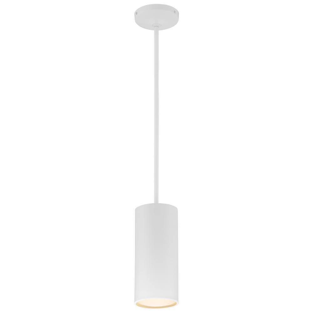 Pilson Matte Black Drum LED Pendant Light 10.5"