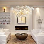 YUYI 8-Light Gold Chandelier, Luxury Ginkgo Branch Chandelier for