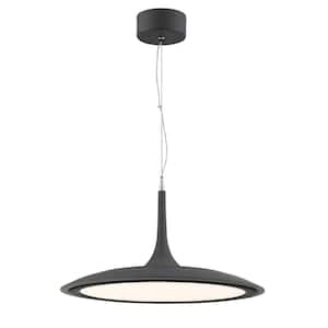 Hover 100-Watt Equivalence Integrated LED Dark Grey Pendant