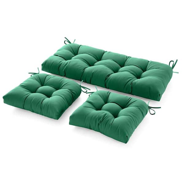 BLISSWALK Deep Seat High Back Chair Cushions Outdoor Replacement Patio Seating Cushions, Seat 24 in. L x 24"W x 6"H, Hunter Green