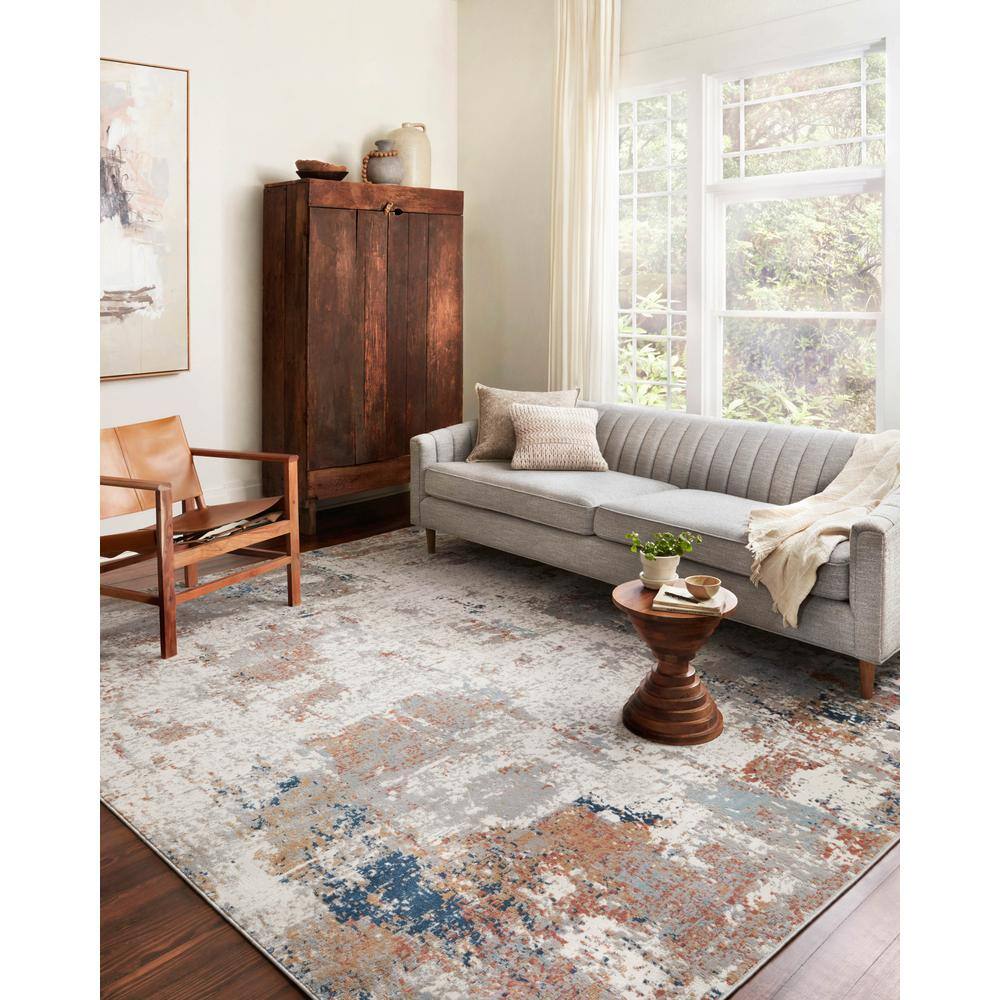 Ivory Elegance 7'11" x 10'6" Stain-Resistant Polypropylene Area Rug