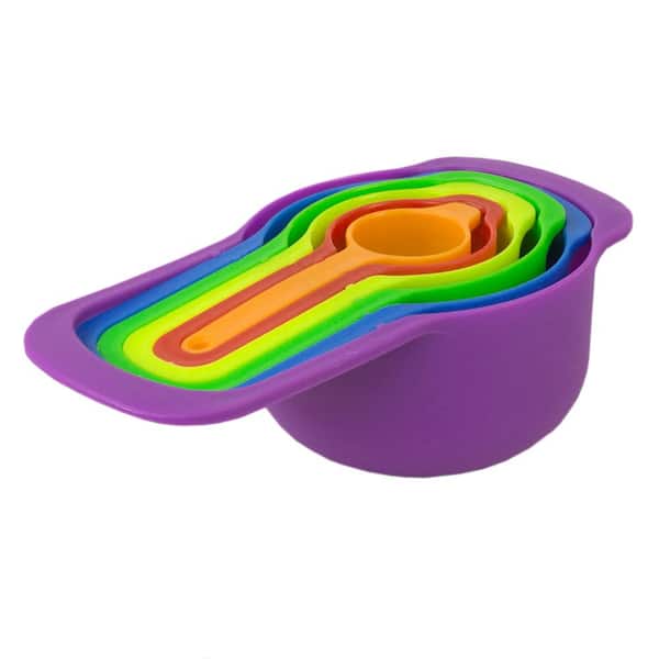 MegaChef 8-Piece Plastic Assorted Colors Mixing Bowl Set with Measuring  Cups 985111721M - The Home Depot