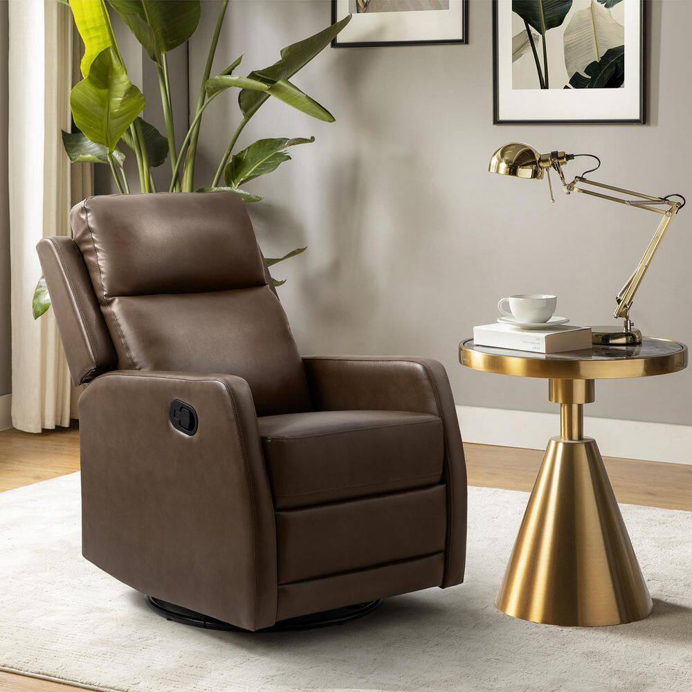 ARTFUL LIVING DESIGN Prudencia Chocolate Rocker Recliner with Wingback ...