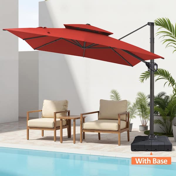 11 ft. - Red - Patio Umbrellas - The Home Depot