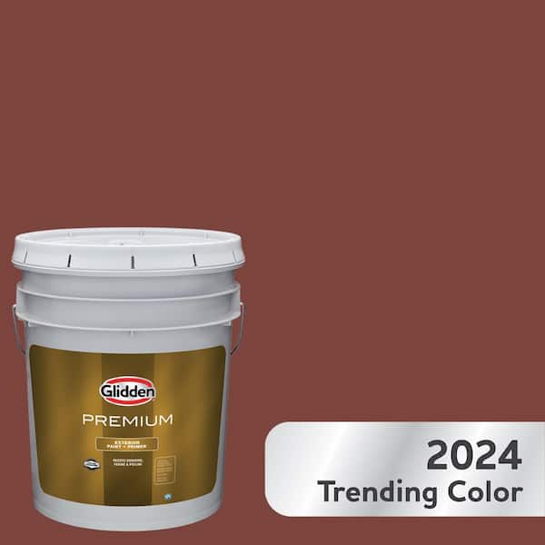 Glidden Premium 5-gal. Sweet Spiceberry PPG1059-7 Semi-Gloss Exterior Latex Paint