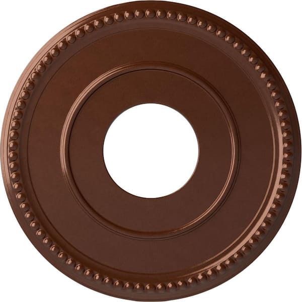 Ekena Millwork 3/4 in. x 12-1/2 in. x 12-1/2 in. Polyurethane Bradford Ceiling Medallion, Copper Penny