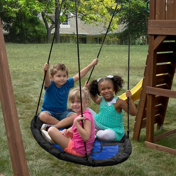 Blue Nest Swing with Nylon Rope