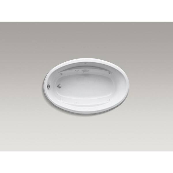 6 ft. Acrylic Oval Drop-in Whirlpool Bathtub in White with Heater 6 ft. Acrylic Oval Drop-in Whirlpool Bathtub in White with Heater