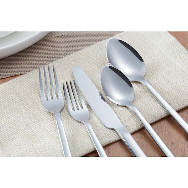 Home Decorators Collection Brenner 40-Piece Stainless Steel Flatware Set  (Service for 8) KS6612-40P - The Home Depot
