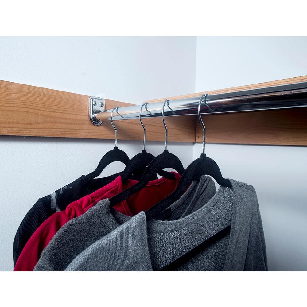 Adjustable Polished Chrome Steel Closet Rod 40 to 72 Inch