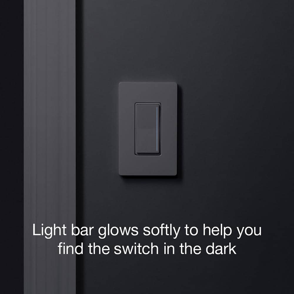 Lutron Black Gloss Touch Dimmer Switch for LED and Incandescent Bulbs