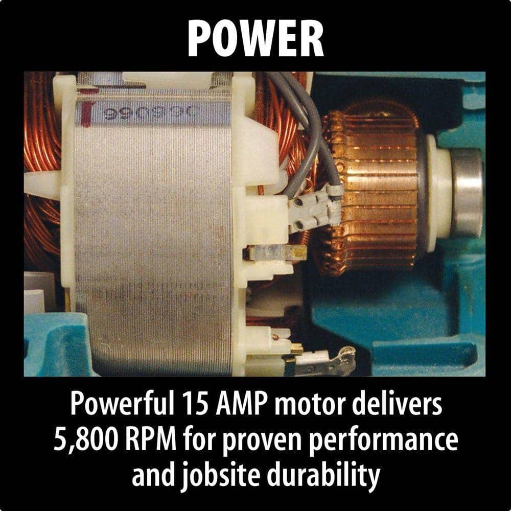 Makita 5007F 7-1/4 in. 15 Amp Corded Circular Saw with Dust Port 2 LED Lights 24T Carbide Blade