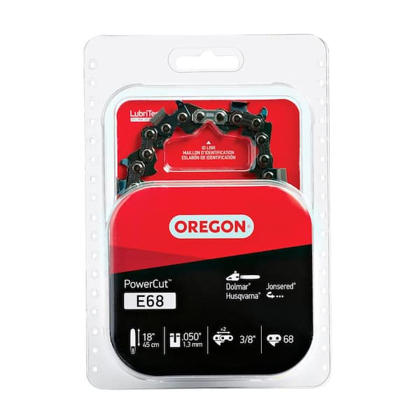 Oregon E68 Chainsaw Chain for 18in. Bar Fits Husqvarna, Jonsered, Poulan, Efco, Makita and others