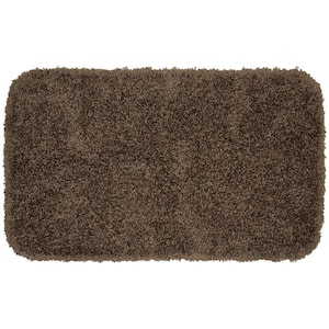 Serendipity Chocolate 24 in. x 40 in. Shaggy Washable Nylon Rug