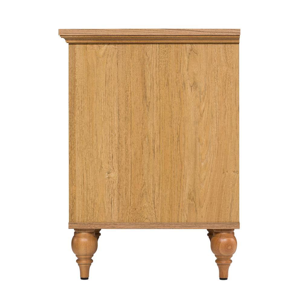 Sango Newcomb Rattan-Brown 2-Drawer Nightstand