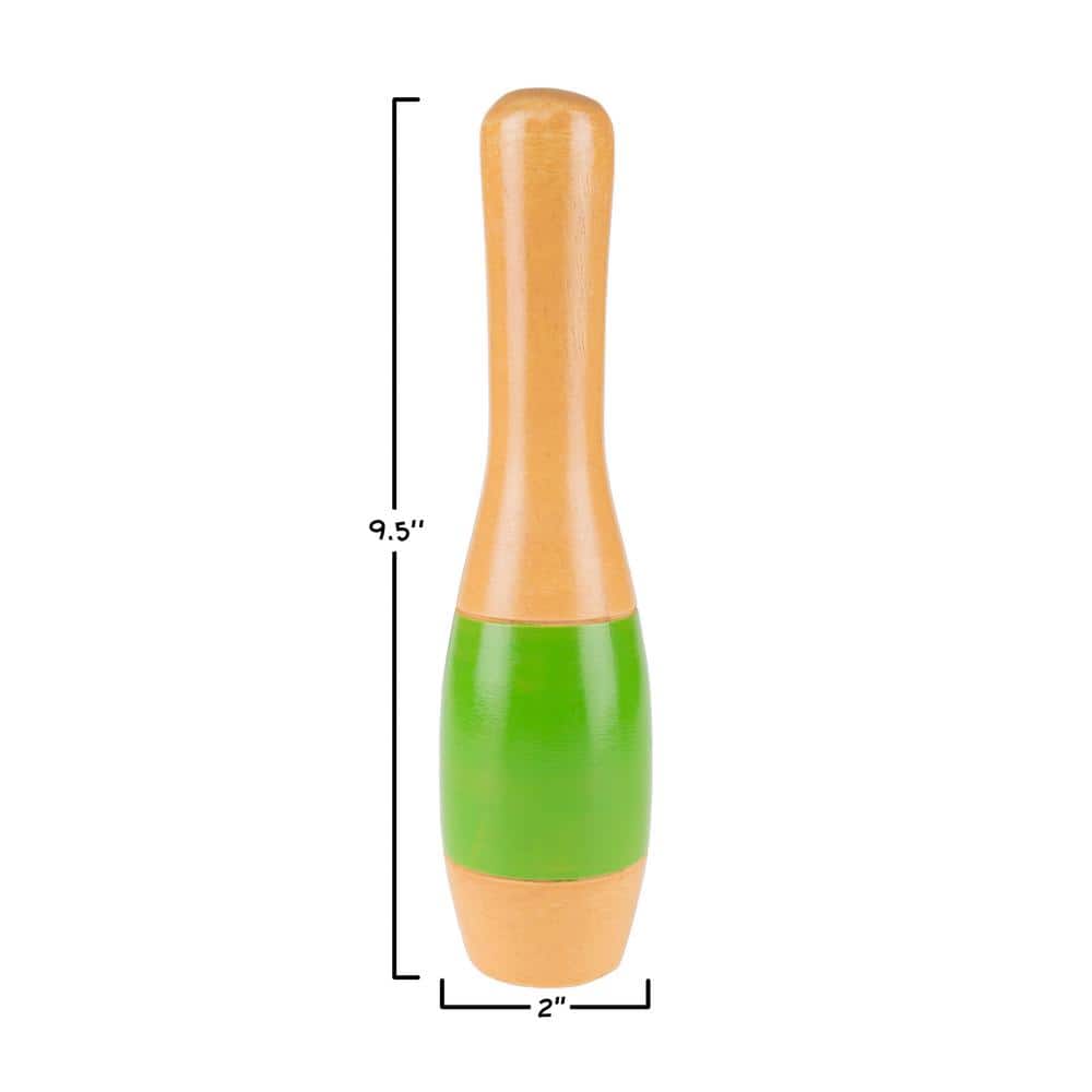 Colorful 9.5 Inch Wooden Lawn Bowling Game Set