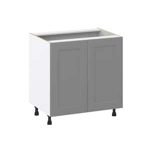 J Collection Bristol Painted Slate Gray Shaker Assembled Base Kitchen Cabinet With Draw 36 In W X 34 5 H 24 D