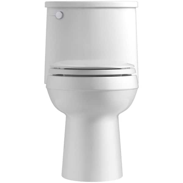 KOHLER Adair 12 in. Rough In 1-Piece 1.28 GPF Single Flush Elongated Toilet in Ice Grey Seat Included