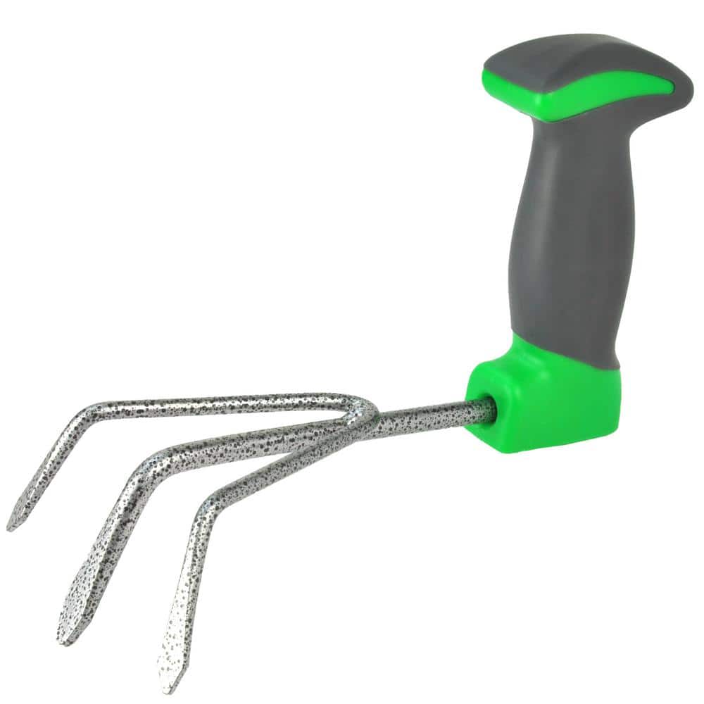Ergonomic Green and Gray 3-Piece Garden Tool Set