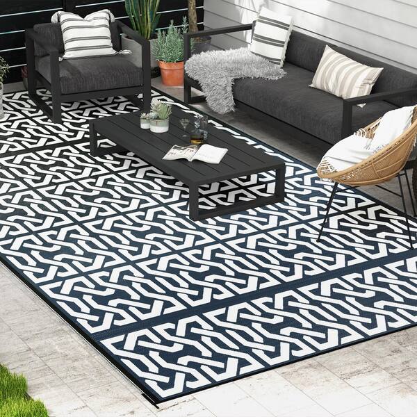 Camping RV Rug Lahome Outdoor Rug 8x10 - Waterproof Reversible Patio ...